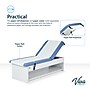Viva Comfort Lucas Adjustable Backrest Treatment Table with Storage Shelf, Cabinet Base, Blue (ADI996-12-BLU-MK)~#|#~CF525635-7FA0-43E6-BA6E55B6622796B1_sc7