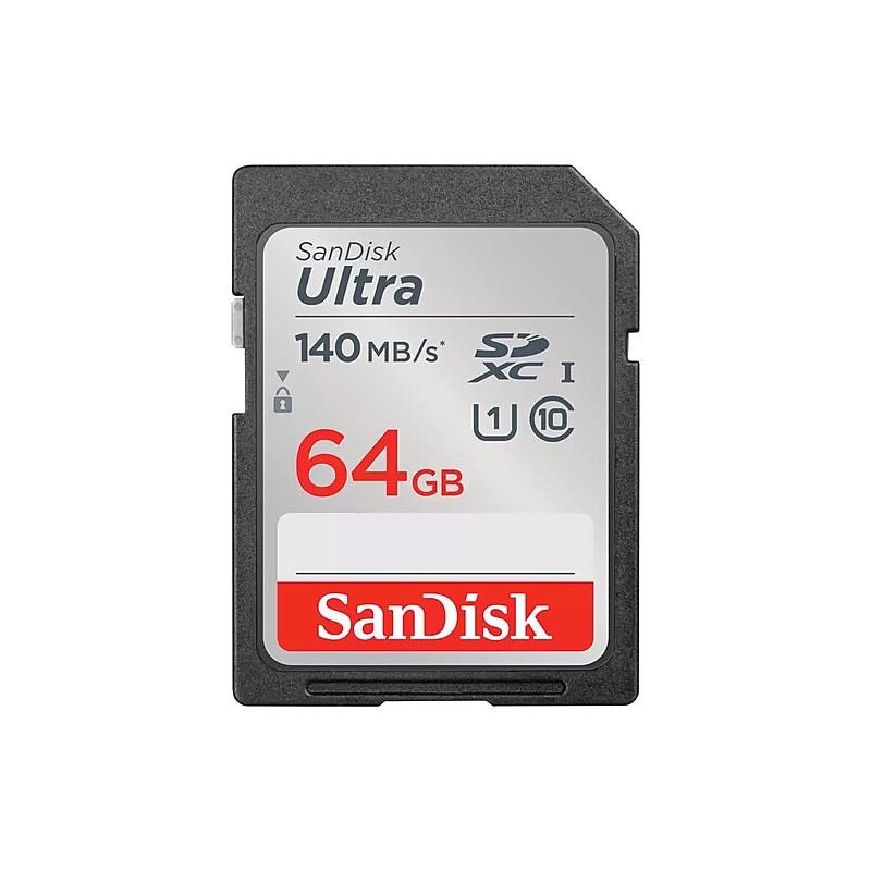 SanDisk Ultra 64GB SDXC Memory Card, Class 10, UHS-I (SDSDUNB-064G-AN6IN) image 1