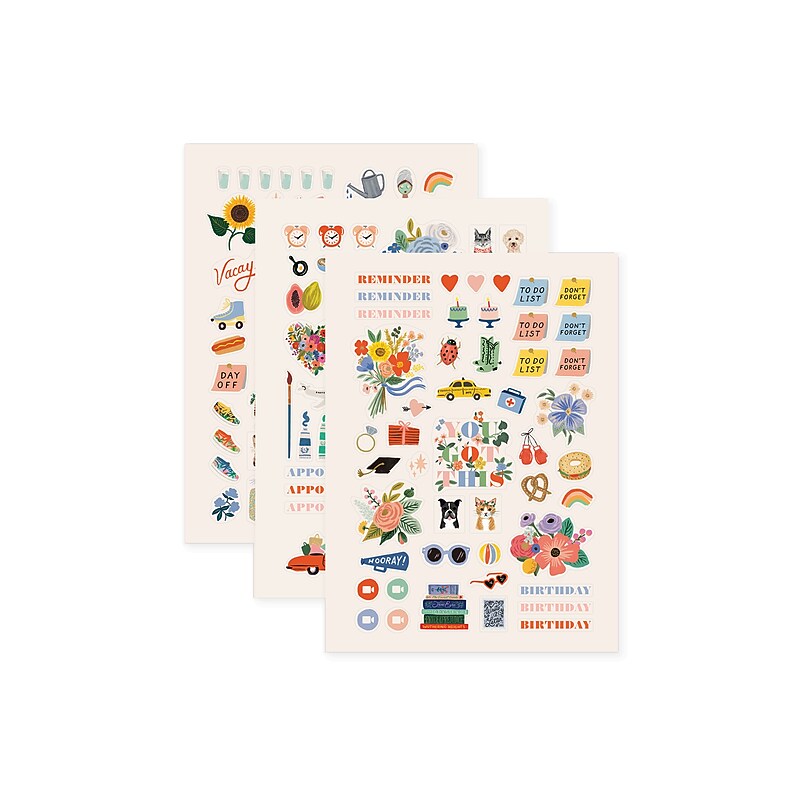 Rifle Paper Co. Personal Planner Stickers, Assorted Colors, 150 Stickers/Pack (SLP004) image 1