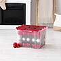 Iris Large Stackable Plastic Storage Bin, 13.81" x 18.31"x 19.31", 60 Qt., Red/Clear (WL-60 )~#|#~CF5922C2-6C7E-4408-B65116E49EB3F227_sc7