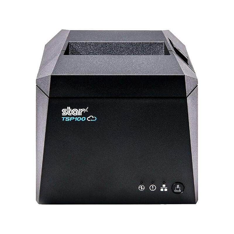 Star Micronics 39473010 TSP143IV Direct Thermal Receipt Printer, USB-C, Ethernet, CloudPRNT, AOA, Black image 1