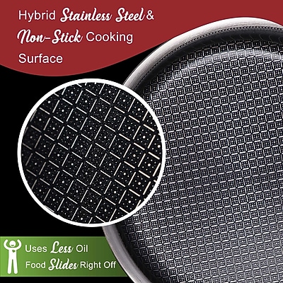 Brentwood - B-sph16l 3-ply Hybrid Non-stick Stainless Steel Saucepan With Tempered Glass Lid (1.5 Qt.) - Silver - Thumbnail 4