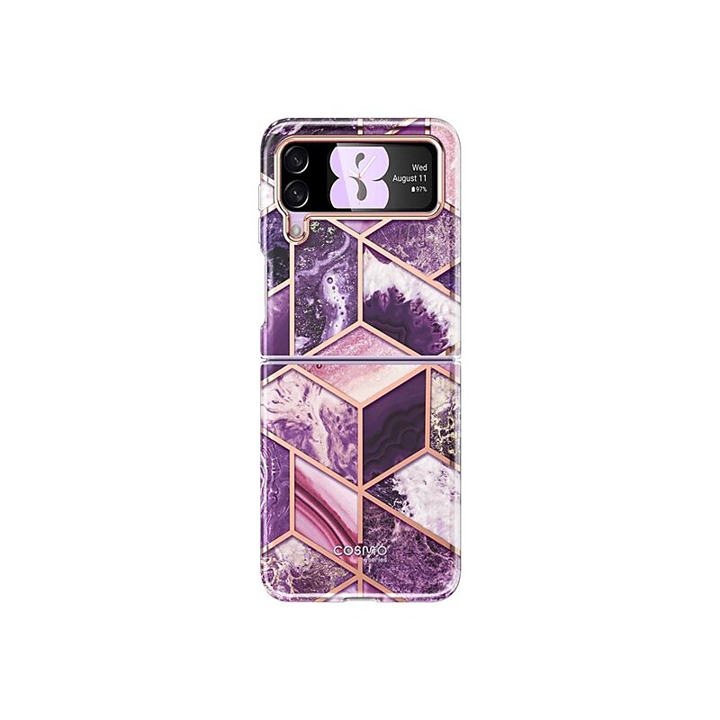 i-Blason Cosmo Marble Purple Snap Case for Samsung Galaxy Z Flip4 (Galaxy2022-ZFlip4-5G-Cosmo-Ameth) image 1