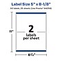 Avery Laser/Inkjet Multipurpose Labels, 8.125" x ", Glossy White, 50/Pack (94259)~#|#~CF5CFFFA-978D-4057-B3BE6A31578C4369_sc7