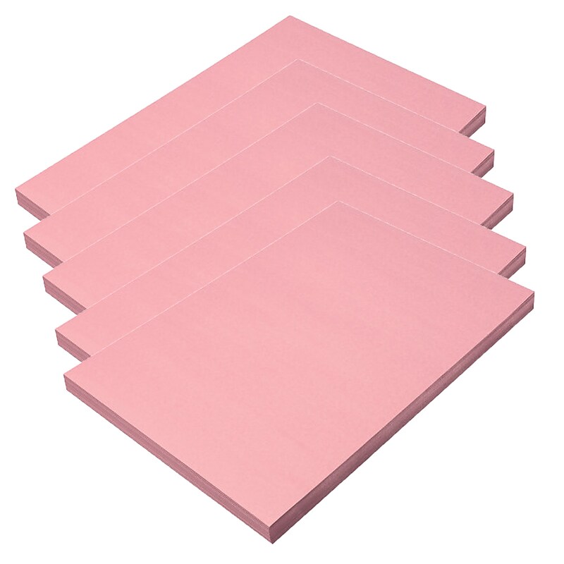 Prang 12" x 18" Construction Paper, Pink, 100 Sheets/Pack, 5 Packs/Bundle (PAC7008-5) image 1