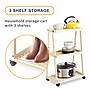 Whitmor 3-Shelf Wood Mobile Kitchen Cart with Lockable Wheels, Natural (6026-11895)~#|#~CF60763E-E52C-43DD-A30E05CC0E3B2C55_sc7