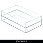 iDESIGN Small Stackable Plastic Storage Bin, Clear (42290)~#|#~CF629307-8A1A-4A4F-9E3A6A4CAA2CD32A_sc7
