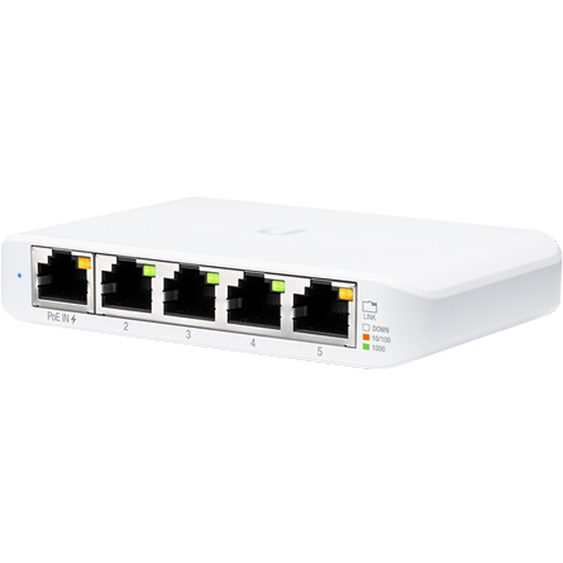 Ubiquiti UniFi Flex Mini 5-Port PoE Switch, 10Gbps, White (USW-FLEX-MINI) image 1