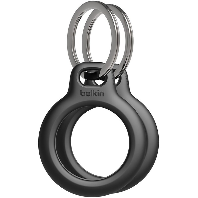 Belkin Secure Holder AirTag Holder with Key Ring, Black, 2/Pack (MSC002BTBK) image 1