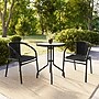 Flash Furniture Lila 23.75'' Round Table with 2 Rattan Stack Chairs, Black (TLH071RD037BK2)~#|#~CF6B280E-03FF-49C3-90554428C5E280FD_sc7