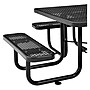 Global Industrial 46" Square Outdoor Steel Picnic Table, Expanded Metal, Black (277151BK)~#|#~CF6D56E1-7DF4-4E41-9F4C591D6381CCD2_sc7
