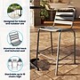 Flash Furniture Lila Indoor-Outdoor Restaurant Bar Height Stool with Slat Back, Silver (TLH015H)~#|#~CF727445-5841-40F5-B8A4D8DEE18DF04B_sc7
