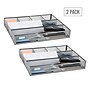 Mind Reader 6-Compartment Metal Drawer Organizer, Silver, 2/Set (2DEER-SIL)~#|#~CF74C88C-93B1-474A-B26EAC68154B9C7D_sc7
