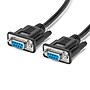 Rocstor Premium 6' DB9 RS232 Serial Null Modem Data Cable, Female to Female, Black (Y10C880-B1)~#|#~CF78D89F-BEAE-4D2E-9AC0F5C7E4D8BF8F_sc7