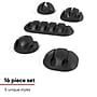 Staples TECH Cable Clips, Black, 16/Pack (ST62393)~#|#~CF7C933E-B1F8-44DD-B2BD0CF867EC445A_sc7
