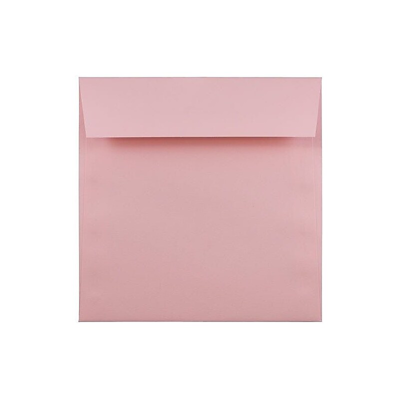 JAM Paper Invitation Envelope 6 1/2" x 6 1/2", Baby Pink, 100/Pack (21514947d) image 1