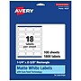Avery Laser/Inkjet Multipurpose Rectangle Labels, 1.25" x 2.375", White, 1800 Labels/Box (94227)~#|#~CF7F47AC-CA32-4537-98F2D4DC9EBA6BED_sc7