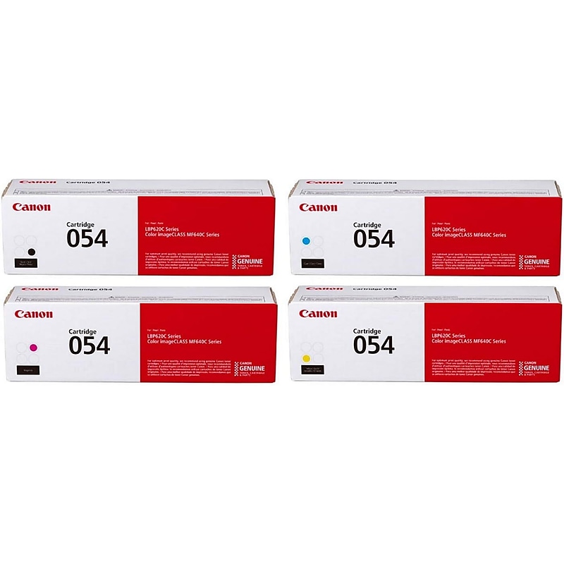 Canon 54 Black/Cyan/Magenta/Yellow Standard Yield Toner Cartridges, 4/Pack image 1