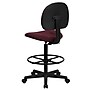 Flash Furniture Mid Back Fabric Ergonomic Drafting Stool, Burgundy (BT659BY)~#|#~CF844F2F-49F8-40C4-9A9A80A0AD88FA6F_sc7