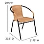 Flash Furniture Rattan Indoor-Outdoor Restaurant Stack Chair, Beige, 4-Pieces (4TLH037BGE)~#|#~CF888286-9376-4B62-BC21466E33ED660B_sc7