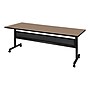 Regency Kobe Flip Top 72"W x 30"D Rectangular Training Room Table, Laminate, With Wheels, Noble Oak (MKFTM7230NO)~#|#~CF891087-79C3-4AE5-820698F3215E146F_sc7