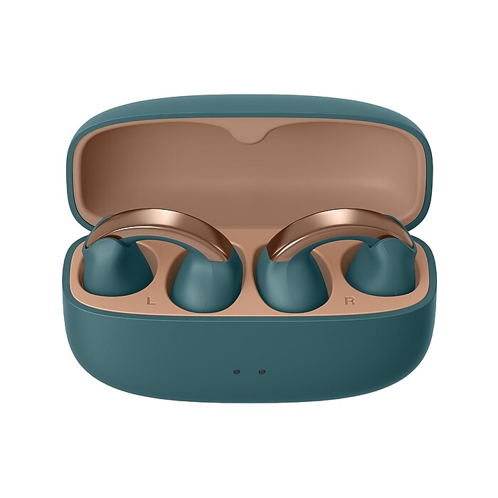 JVC Nearphones Wireless Open-Ear Earbuds, Bluetooth, Teal (HANP1TA