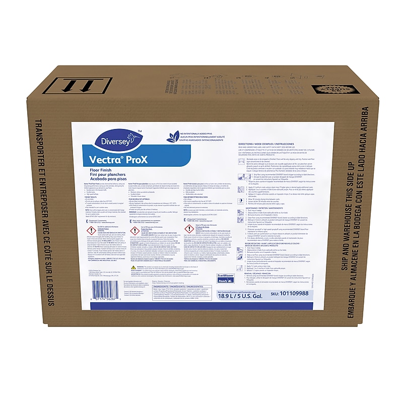 Vectra ProX Floor Finish, Ammonia Scent, 5 Gal./18.9L (5105047) image 1