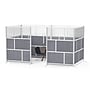 Luxor Modular Room Divider Add-On Wall, 70"H x 70"W, Gray/Frosted PET/Acrylic (MW-7070-XFCG)~#|#~CF97CD68-AE25-40C8-9EA0EDC5F40E523B_sc7