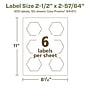 Avery EcoFriendly Laser/Inkjet Decorative Edge Multipurpose Labels, 2-1/2" x 2-57/64", White, 300/Box (94121)~#|#~CF9E752C-3781-476E-B7377DA40CA9A7B9_sc7