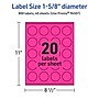 Avery Round Laser/Inkjet Multipurpose Labels, 1-5/8" Dia, Neon Magenta (800/Box)~#|#~CF9FB0BC-EE0A-484C-BCCEBB8CCE18C25A_sc7