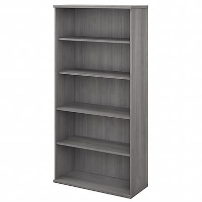 Bush Business Furniture Studio C 5-Shelf Bookcase, Platinum Gray (SCB136PG)