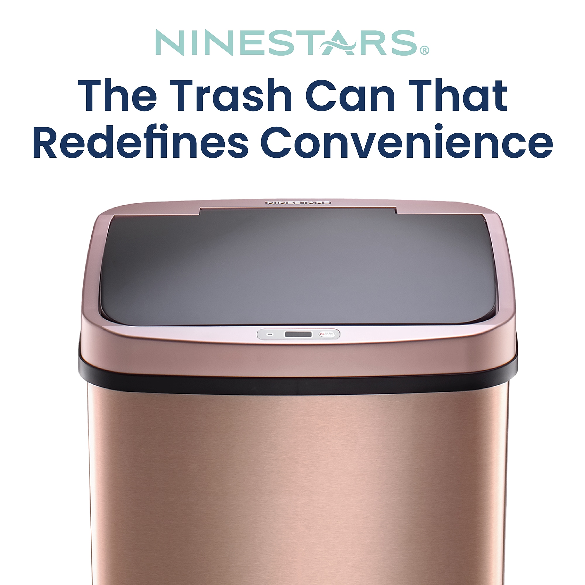 Nine Stars Stainless Steel Motion Sensor Trash Can, 13.2 Gallon, Gold (DZT-50-28GD) Sansujyuku sansujyuku.com