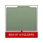 Medical Arts Press Pressboard Classification Folder, 1 Divider, 2" Expansion, Letter Size, Green, 10/Box (DV-T42-14-3AGN)~#|#~CFA85548-9AD0-4059-A2C3CEFDA2576F8F_sc7