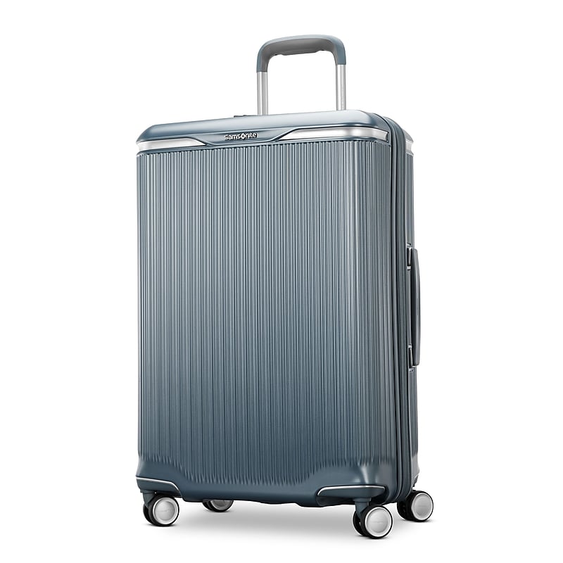 Samsonite Silhouette 18 27" Hardside Checked Luggage with Spinner Wheels, Slate Blue (153644-E264) image 1