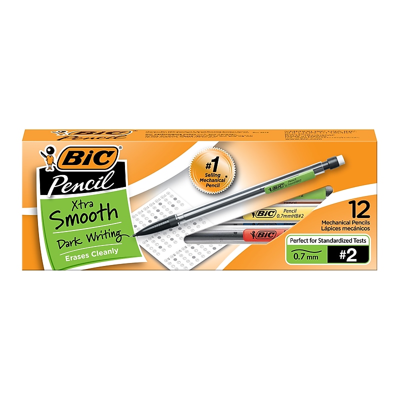 BIC Xtra Smooth Mechanical Pencils, 0.7mm, #2 Medium Lead, Dozen (90085/MP11) image 1