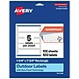 Avery Rectangle Laser Multipurpose Labels, 1.75" x 7.75", White, 500/Box (19479399283)~#|#~CFB3D5CC-9A92-4973-BB3E97740DDDA2CF_sc7