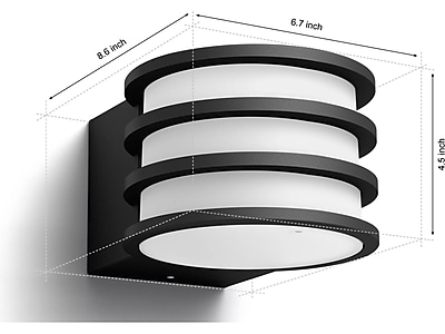 Philips Hue Lucca Outdoor Wall Light - Thumbnail 5
