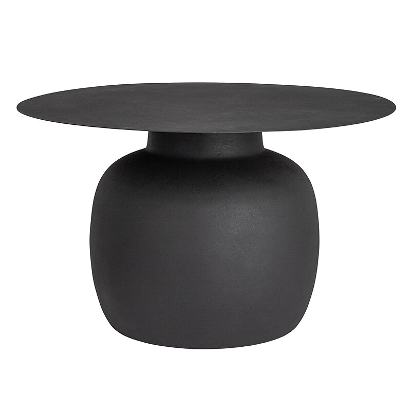 Storied Home Chic Metal Round Coffee Table, Black (EC1763) image 1