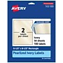 Avery Pearlized Ivory Rectangle Multipurpose Labels, 5.5" x 8.5", Ivory, 100/Box (94229)~#|#~CFBCE323-59BC-4F4C-93F66D813EBDA4DC_sc7
