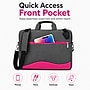 Vangoddy 13" Nylon Laptop Bag, TSA Checkpoint Friendly, Gray/Pink (NBKLEA604)~#|#~CFBF5ABE-FF56-4B91-89E603965CD85BFB_sc7