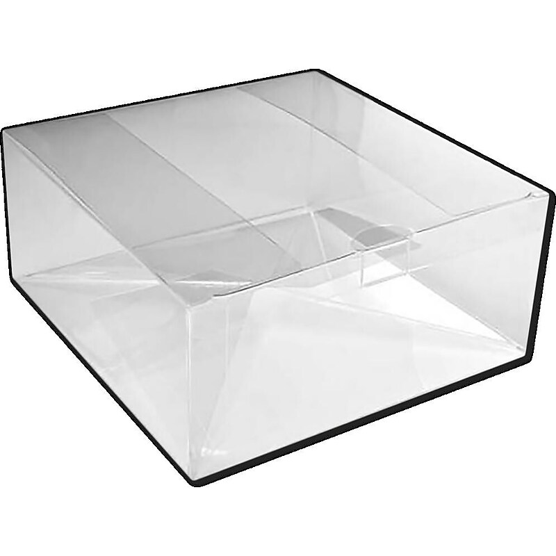 JAM Paper Pop & Lock Top Clear Gift Boxes, 8 1/8" x 8 1/8" x 3", 25/pack (CB-PLB207) image 1