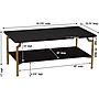 Household Essentials Crown 43.3"W x 23.6"D Laminate Coffee Table, Black Oak/Gold (8236-1)~#|#~CFC32426-7A18-4466-B17C66FF3AA72E01_sc7