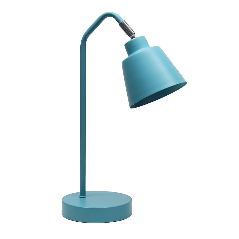 Simple Designs Sleek Essentials LED Desk Lamp, 16", Cyan Blue (LD1077-CYN) image 1