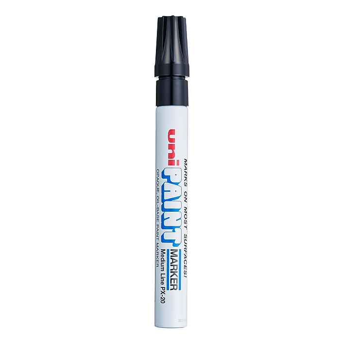 uni PAINT PX-20 Oil-Based Marker, Medium Tip, Black (63601) | Staples