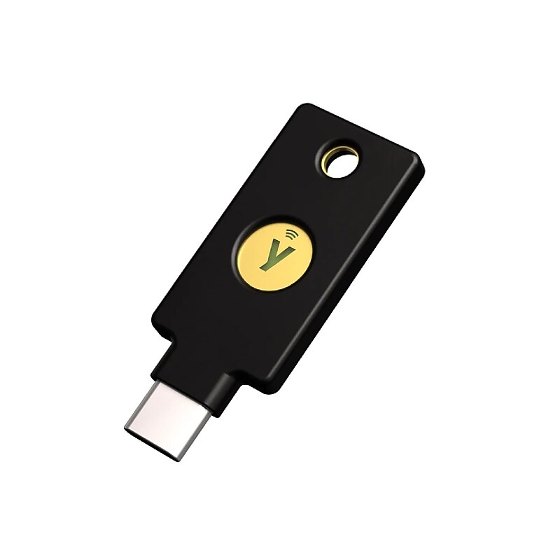Yubico YubiKey 5C NFC USB-C Security Key, Black (992-00014) image 1