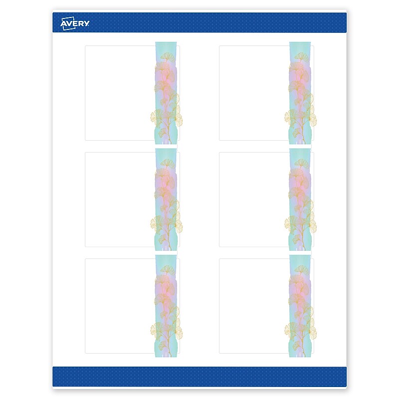 Avery Laser/Inkjet Square Multipurpose Labels, 3" x 3", White, 60/Pack (S00EVR) image 1