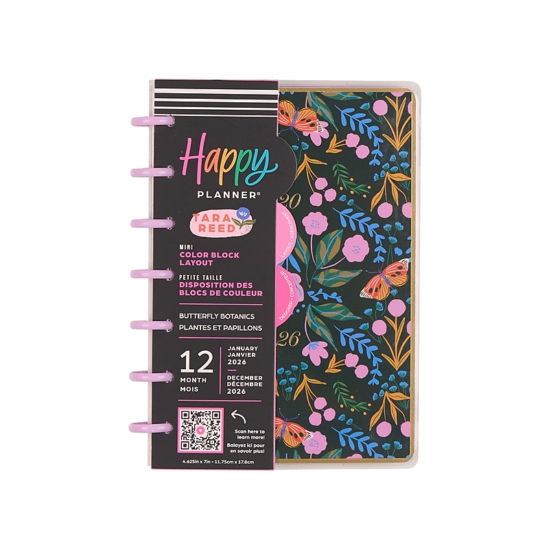 2026 Me & My Big Ideas Happy Planner 5.75" x 1" Calendar Year Weekly & Monthly Standard Planner, Plastic Cover (PD0109M004) image 1