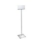Azar Sign Holder, 12" x 52", Horizontal, Freestanding, Clear/Silver, Acrylic (300862)~#|#~CFDF20D9-3549-49D3-967FB0DAB3410B15_sc7