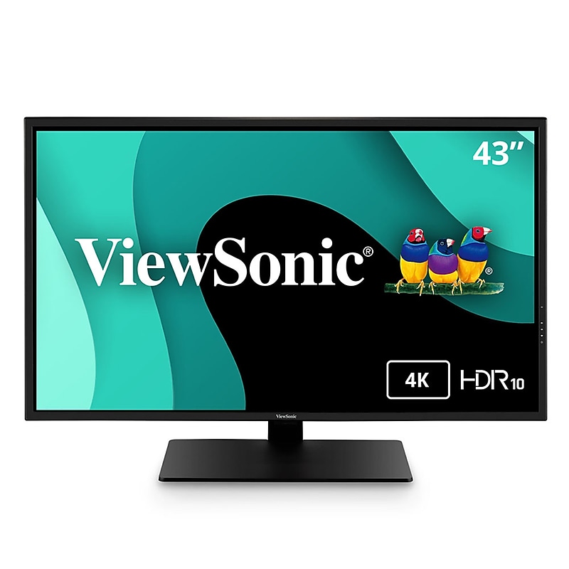ViewSonic 43" 4K Ultra HD 60 Hz LED Monitor, Black (VX4381-4K) image 1