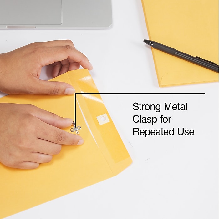 Staples Clasp & Moistenable Glue Kraft Catalog Envelopes, 7.5